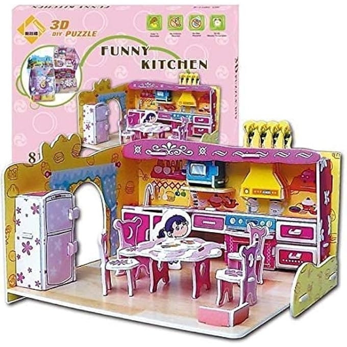 3D MODEL PUZZLE KITCHEN HOME SERIES DIY TOY - Image 2